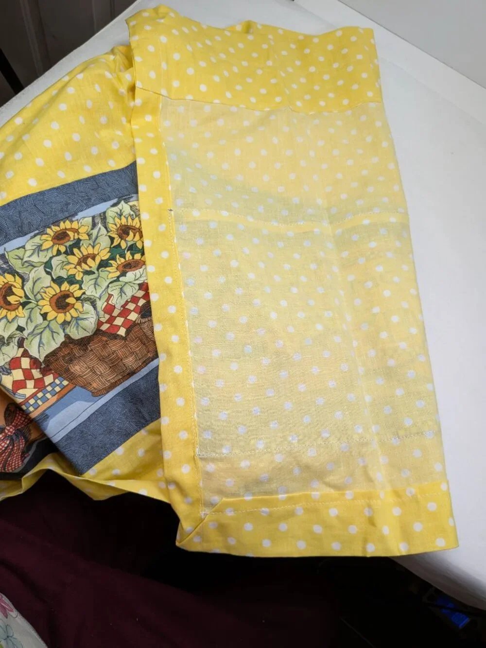 Susan Winget Country Garden Sunflower Window Valance Tier Curtains Pair
